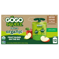 GoGo SqueeZ Organic Apple Apple Fruit Blend On The Go Pouches - 12 ct