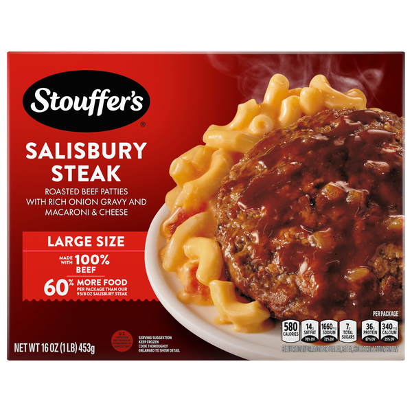 Stouffer's Salisbury Steak Large Size Frozen Meal