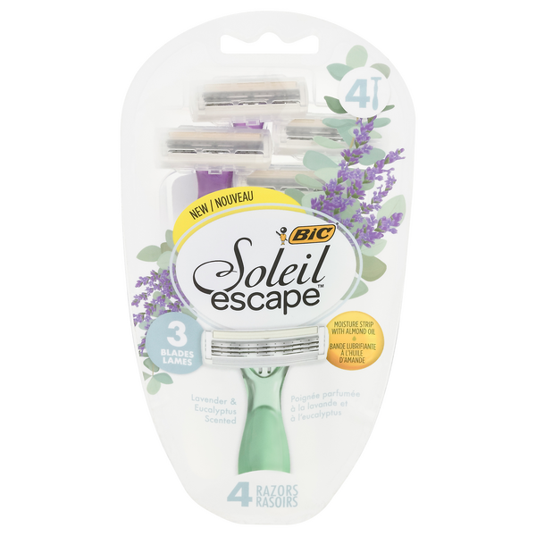BIC Soleil Escape 3 Blade Razors Lavender & Eucalyptus Scented