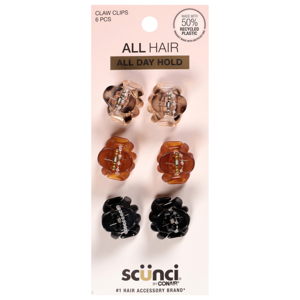 Scunci All Day Hold Claw Clips Assorted Colors