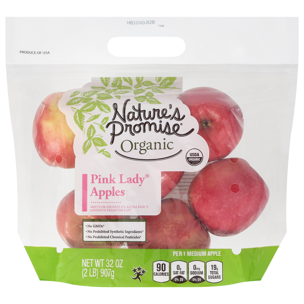Nature's Promise Organic Pink Lady Apples Bag