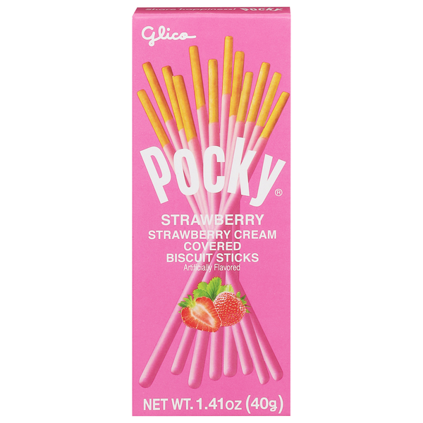 Glico Pocky Biscuit Sticks Strawberry Cream Covered