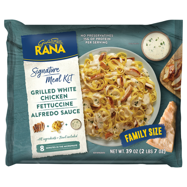 Giovanni Rana Fettuccine Pasta Meal Kit w/Grilled Chicken & Alfredo Sauce