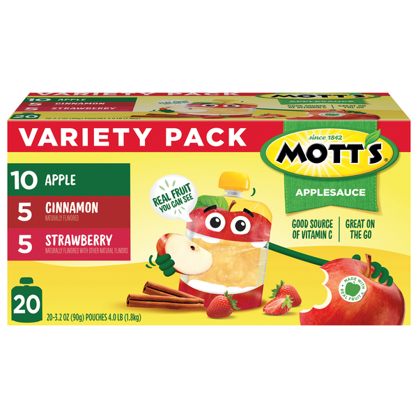 Mott's Applesauce Pouches Variety Pack - 20 ct