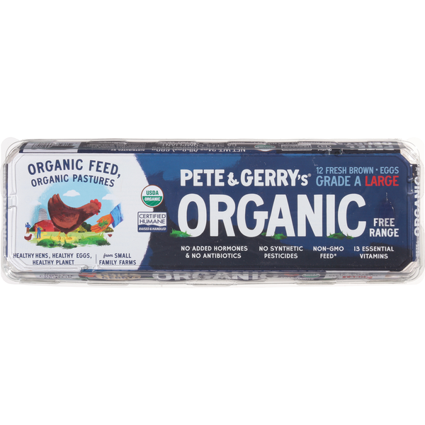 Pete & Gerry's Organic Free Range Large Brown Eggs