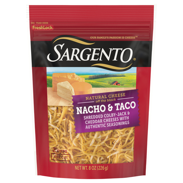 Sargento Off The Block Fine Cut Shredded Nacho & Taco Cheese Blend