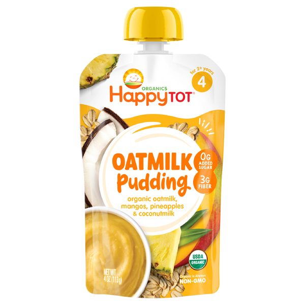 Happy Tot Organics Stage 4 Oatmilk Pudding Mangos Pineapples