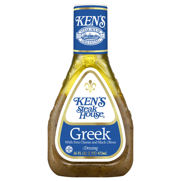 Save on Ken's Steak House Greek with Feta Cheese & Black Olives Salad