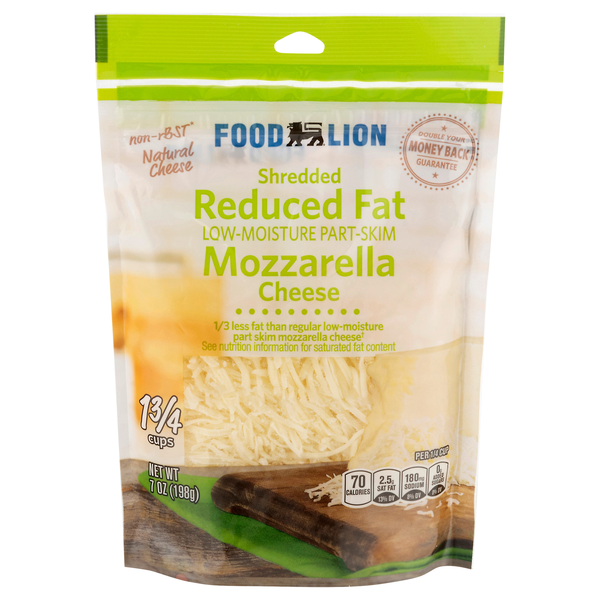 Food Lion Reduced Fat Low-Moisture Part-Skim Shredded Mozzarella Cheese