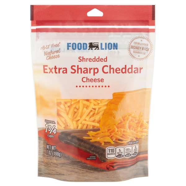 Food Lion Shredded Extra Sharp Cheddar Cheese