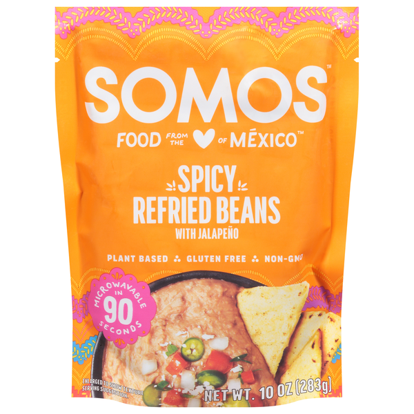 Somos Gluten Free Spicy Refried Beans with Jalapeno