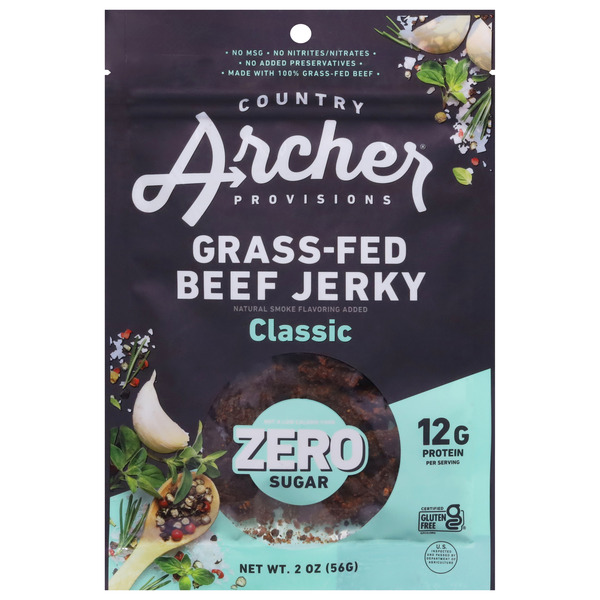 Country Archer Zero Sugar Classic 12g Protein Grass-Fed Beef Jerky