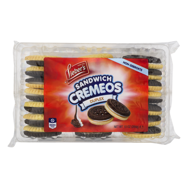 Lieber's Kosher Gluten Free Duplex Sandwich Cremeos Cookies