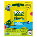 GoGo squeeZ Slymez No Sugar Added Blue Raspberry Fruit Gel Pouches - 4 ct