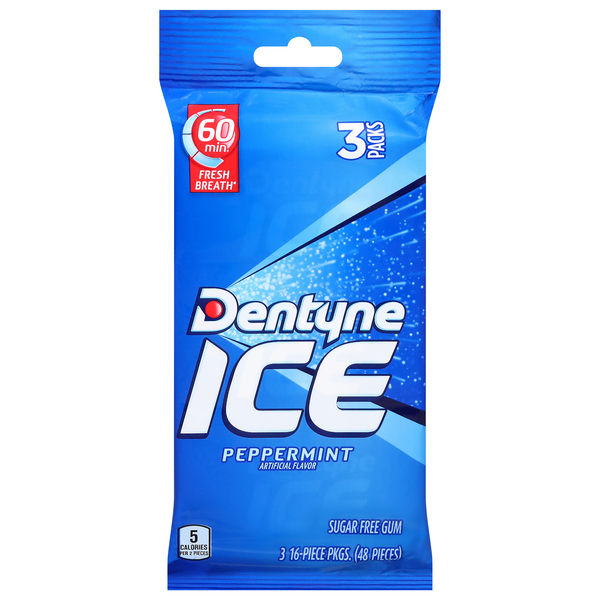 Dentyne Ice Sugar Free Peppermint Gum - 3 pk
