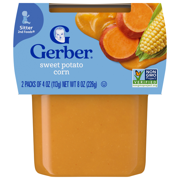 Gerber Natural 2nd Baby Food Sweet Potato Corn - 2 ct
