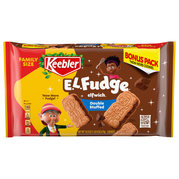 Keebler E.L. Fudge Elfwich Double Fudge Cookies