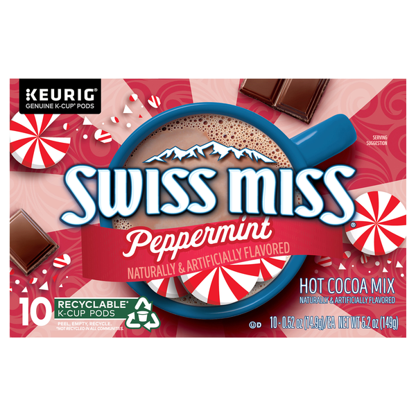 Swiss Miss Peppermint Hot Cocoa Mix Single-Serve K-Cup Pods