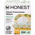 Honest Geo Mood Sensitive Fragrance Free Baby Wipes 72 ct ea - 4 pk