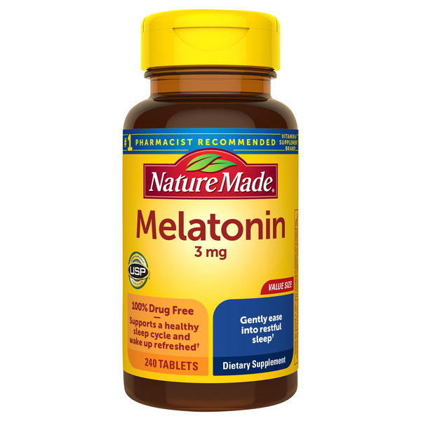 Nature Made Melatonin 3 mg Dietary Supplement Tablets