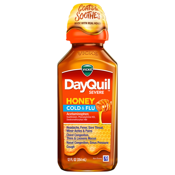 Save On Vicks Dayquil Severe Cold Flu Relief Liquid Honey Flavor Order Online Delivery Stop Shop