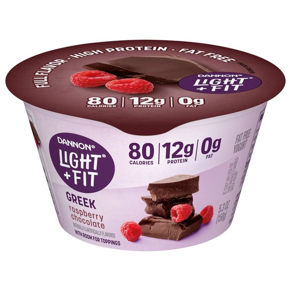 Dannon Light + Fit Fat Free Raspberry Chocolate Greek Yogurt Cup