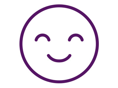 Icon of a smiling face