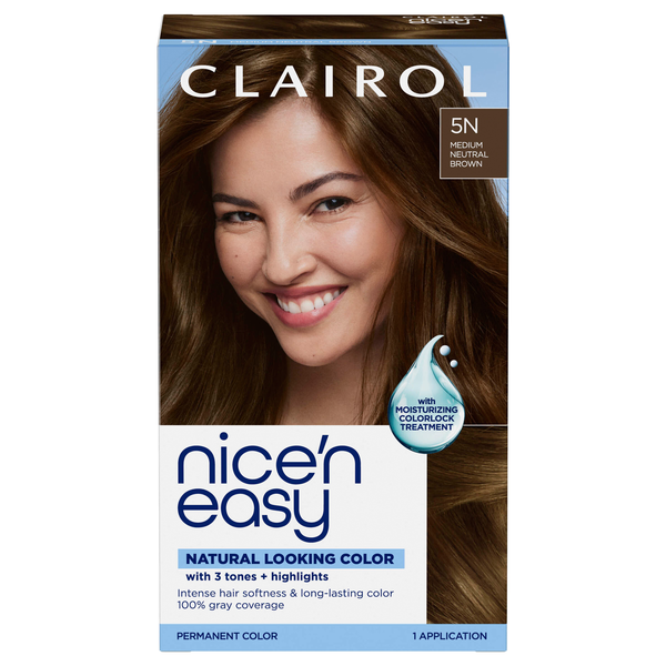 Clairol Nice 'n Easy Permanent Hair Color Medium Neutral Brown 5N