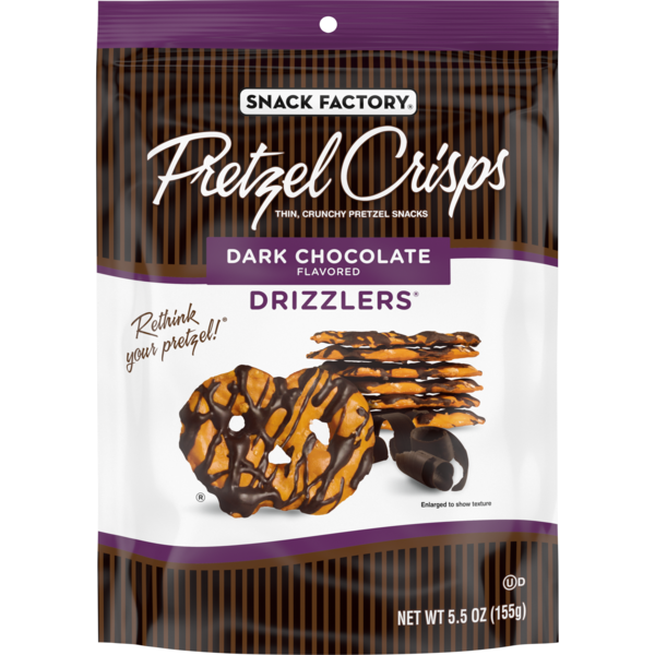 Snack Factory Drizzlers Dark Chocolate Flavored Pretzel Crisps