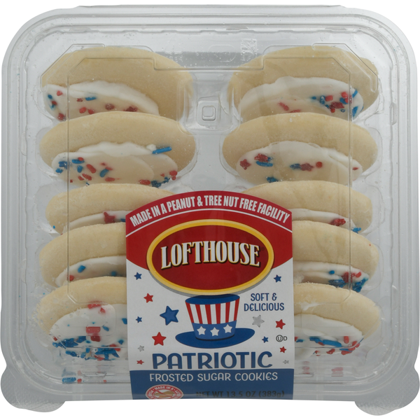 Lofthouse Patriotic Frosted Sugar Cookies - 10 ct