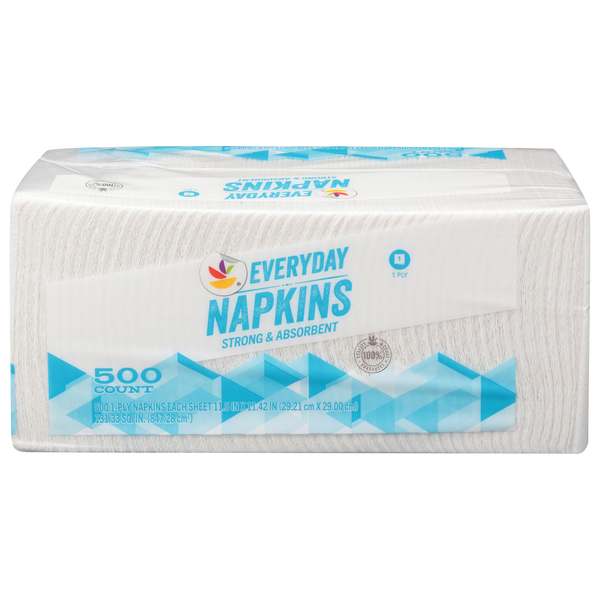 Our Brand Everyday 1-Ply White Napkins