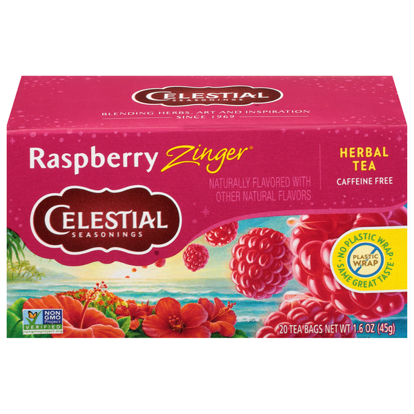 Celestial Seasonings Caffeine Free Raspberry Zinger Herbal Tea Bags