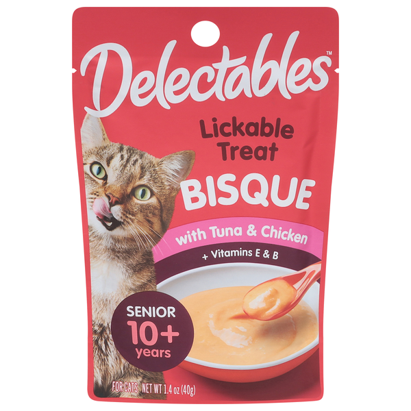 Delectables Bisque Senior 10 yrs+ Tuna & Chicken Lickable Cat Treat