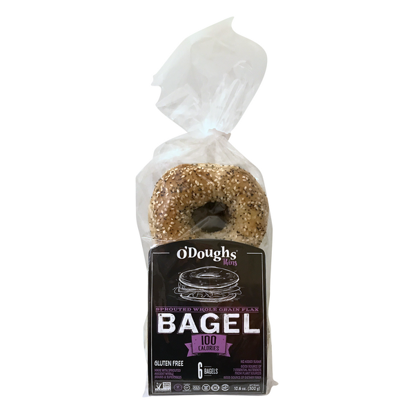 O'Doughs Thins Gluten Free Sprouted Whole Grain Flax Bagels - 6 ct