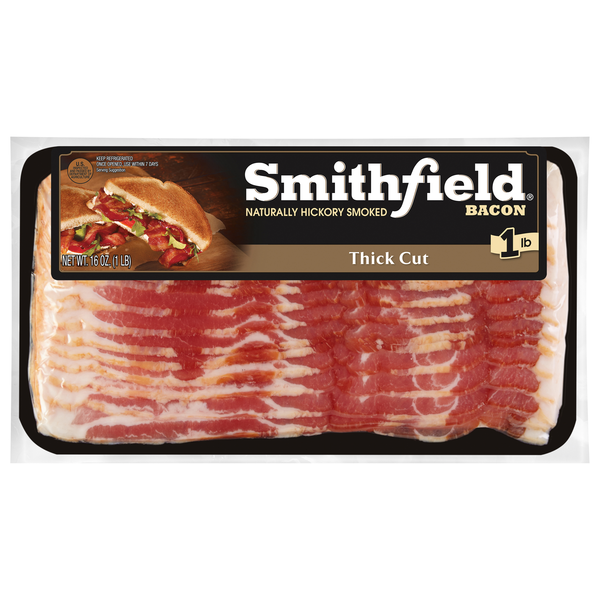 Smithfield Hickory Smoked Thick Cut Bacon Sliced