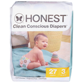 Honest Clean Conscious Cute Prints Size 3 Baby Diapers 16-28 lb