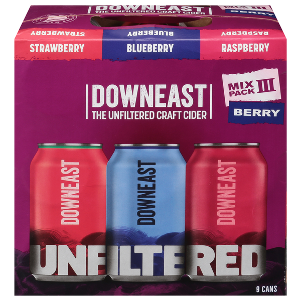 Save on Downeast Berry Unfiltered Cider Mix Pack 9 pk Order Online