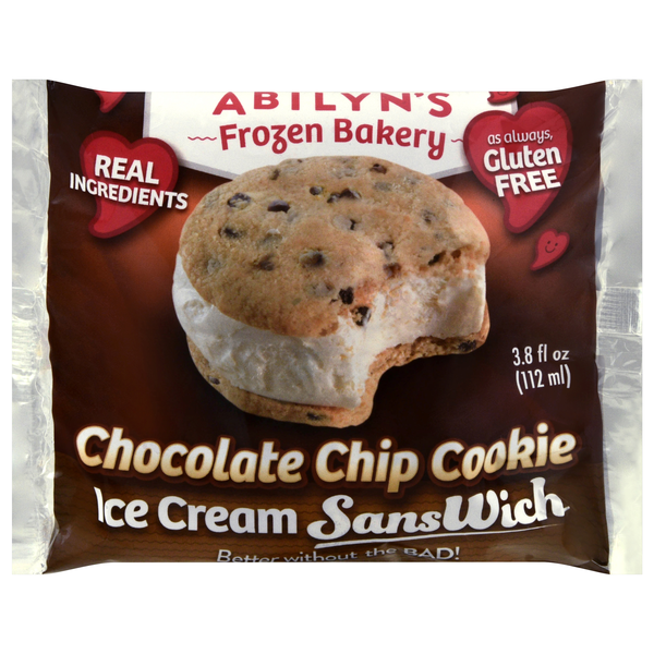 Abilyn's Gluten Free Chocolate Chip Cookie Ice Cream Sandwich