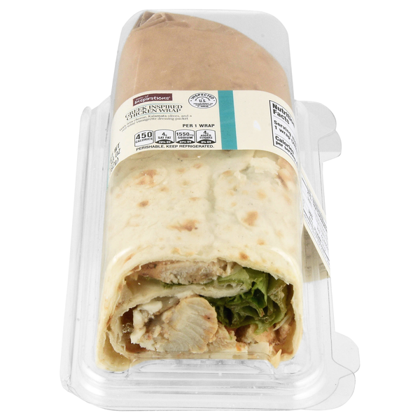 Taste of Inspirations Greek Inspired Chicken Wrap