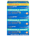 CareOne Aspirin Adult Low Strength 81 mg Chew Orange Tablets 36 ea - 3 ct