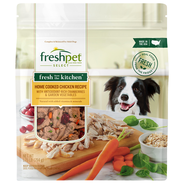 Freshpet Home Cooked Chicken Recipe Adult Dog Food Refrigerated