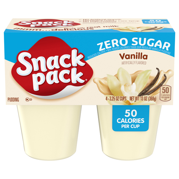 Snack Pack Sugar Free Vanilla Pudding Cups - 4 ct