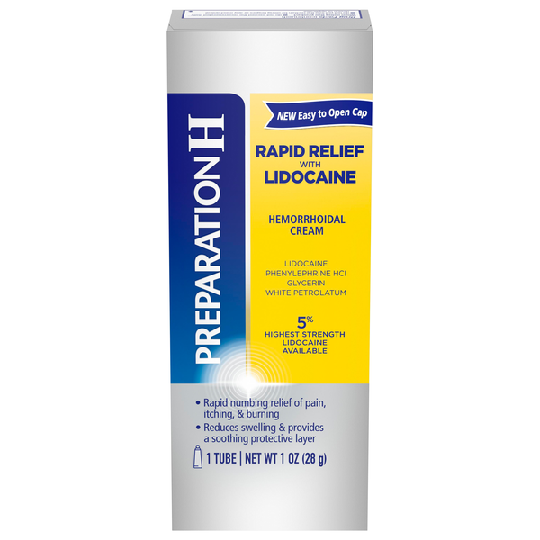 Preparation H Rapid Relief with Lidocaine Hemorrhoidal Cream