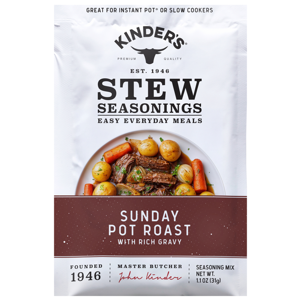 Kinder's Sunday Pot Roast with Rich Gravy Stew Seasoning Mix Packet