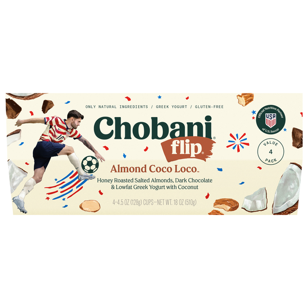 Chobani Flip Low Fat Almond Coco Loco Greek Yogurt Cups - 4 ct