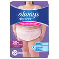 Always Discreet Women's Incontinence Underwear Size 3X+