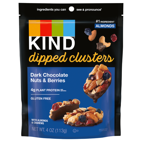 KIND Dipped Clusters Gluten Free Dark Chocolate Nuts & Berries