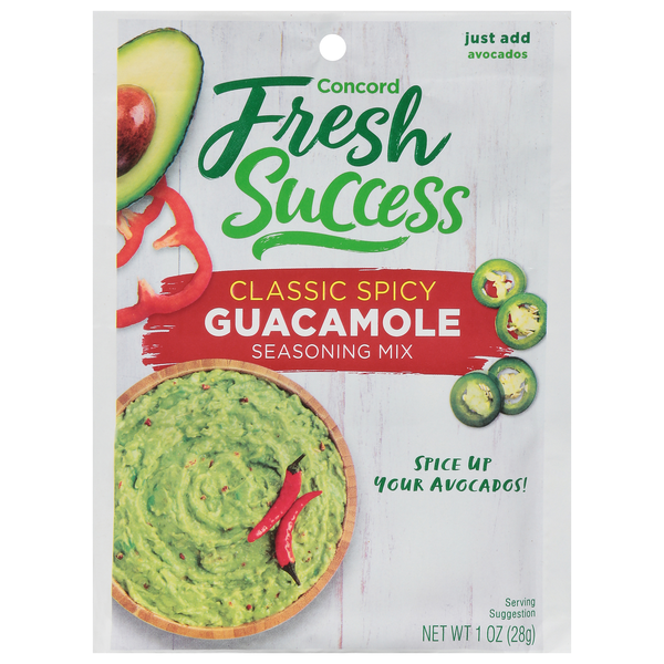 Concord Fresh Success Classic Spicy Guacamole Seasoning Mix Packet