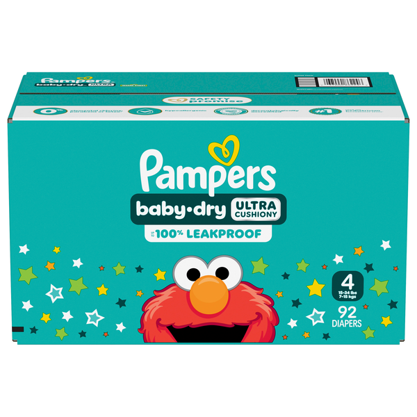 Pampers Baby Dry Size 4 Baby Diapers 22-37 lb