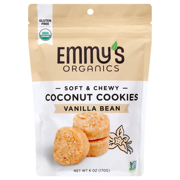 Emmy's Organics Gluten & Grain Free Vegan Vanilla Bean Coconut Cookies
